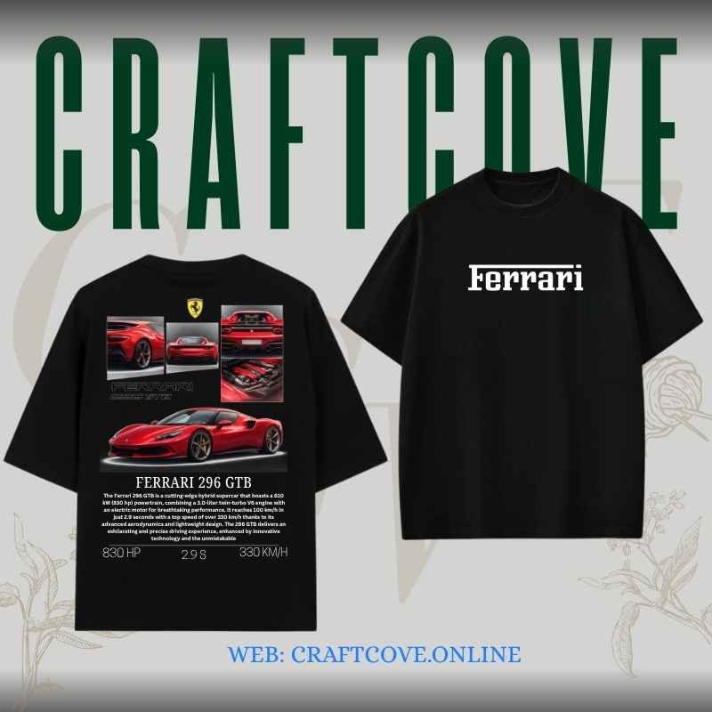 Royal Red Ferrari Oversized T-Shirt