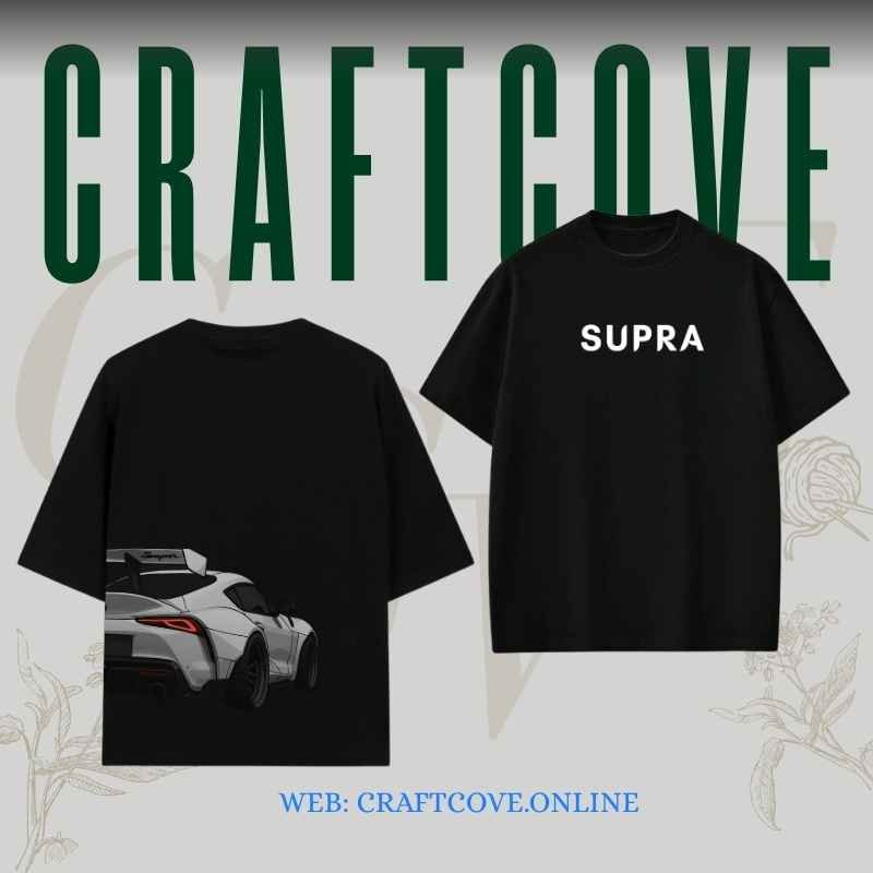 Supra Car Printed Drop-Shoulder T-Shirt