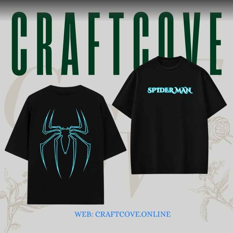 Blue Radiant Spider-Man Oversized T-Shirt