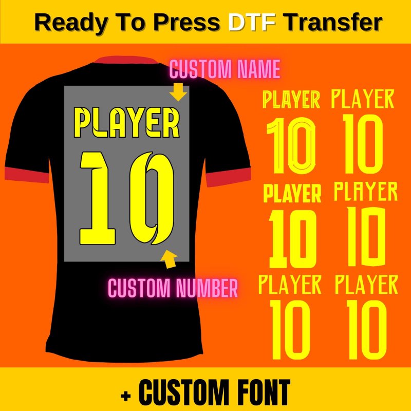 Jersey Name & Number Font